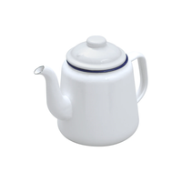 White Enamel Teapot