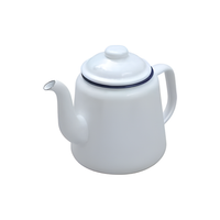 White Enamel Coffee Pot