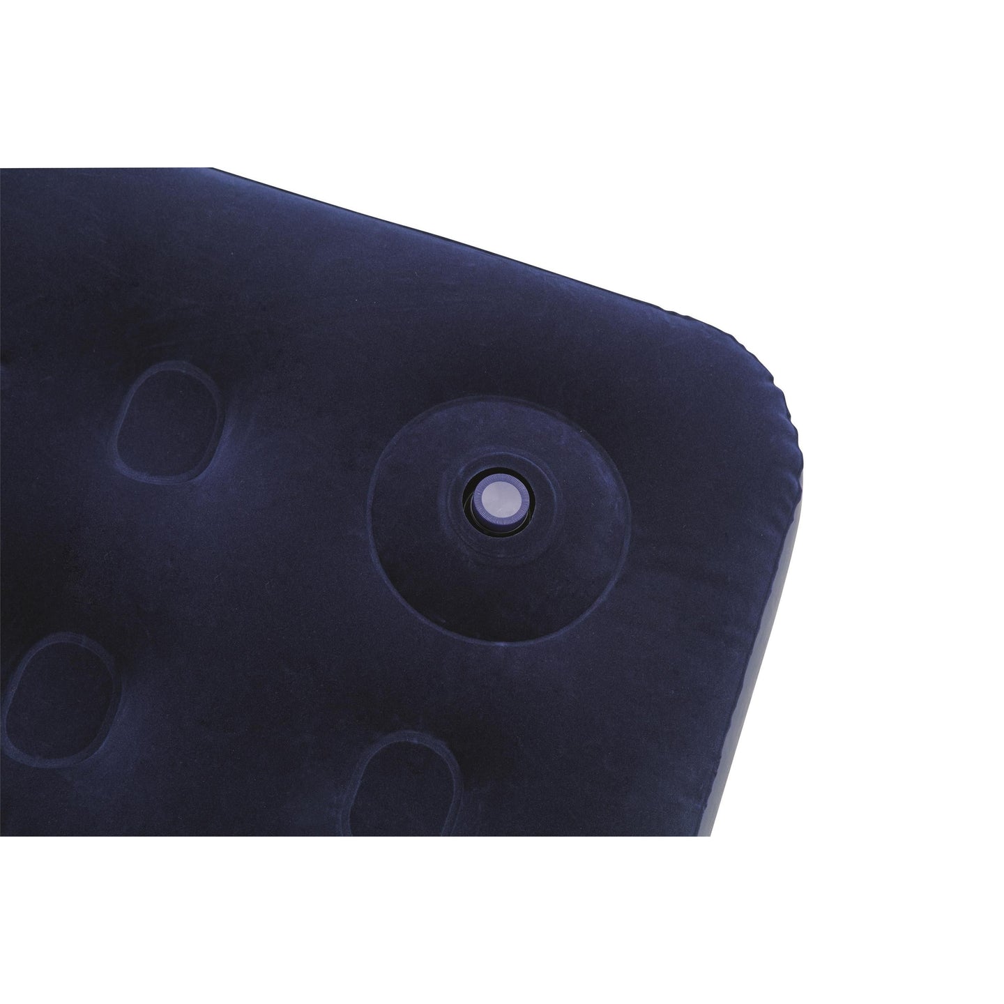 Single Flocked Airbed with Built in Pillow & Pump