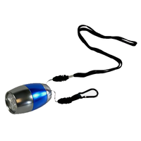 'Bullet' Camping Torch 6 Bright LED's with Lanyard & Carabiner