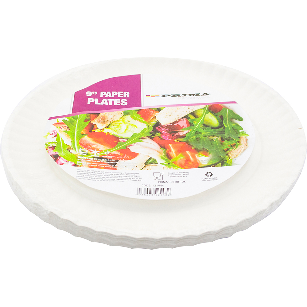 25pk 9" (23cm) Dinner Paper Plate