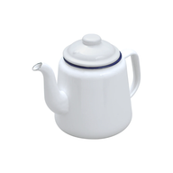 White Enamel Teapot