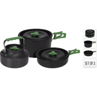 3 Piece Outdoor Aluminium Cookset inc kettle